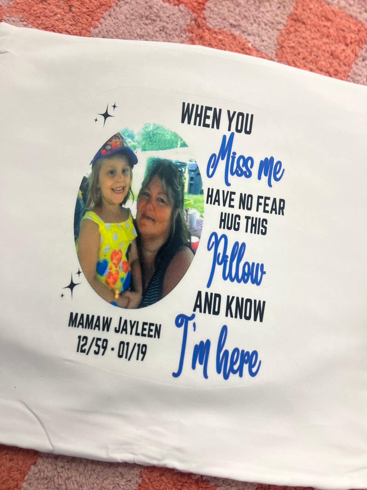 Memorial pillow case covers
