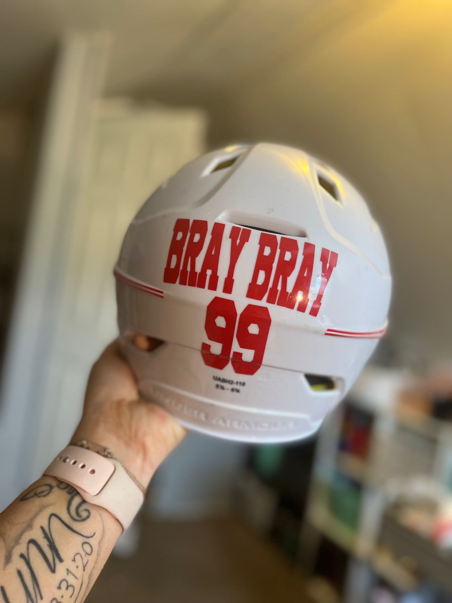Helmet & bat decal