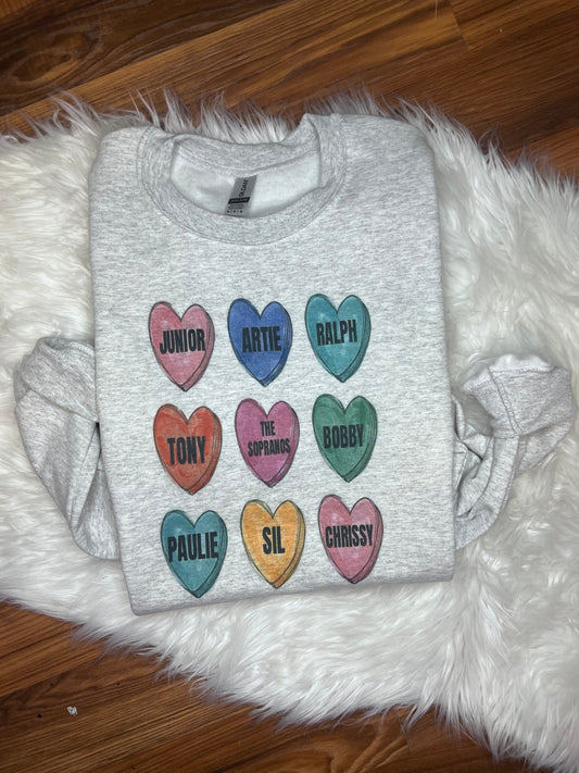 Custom heart crewneck