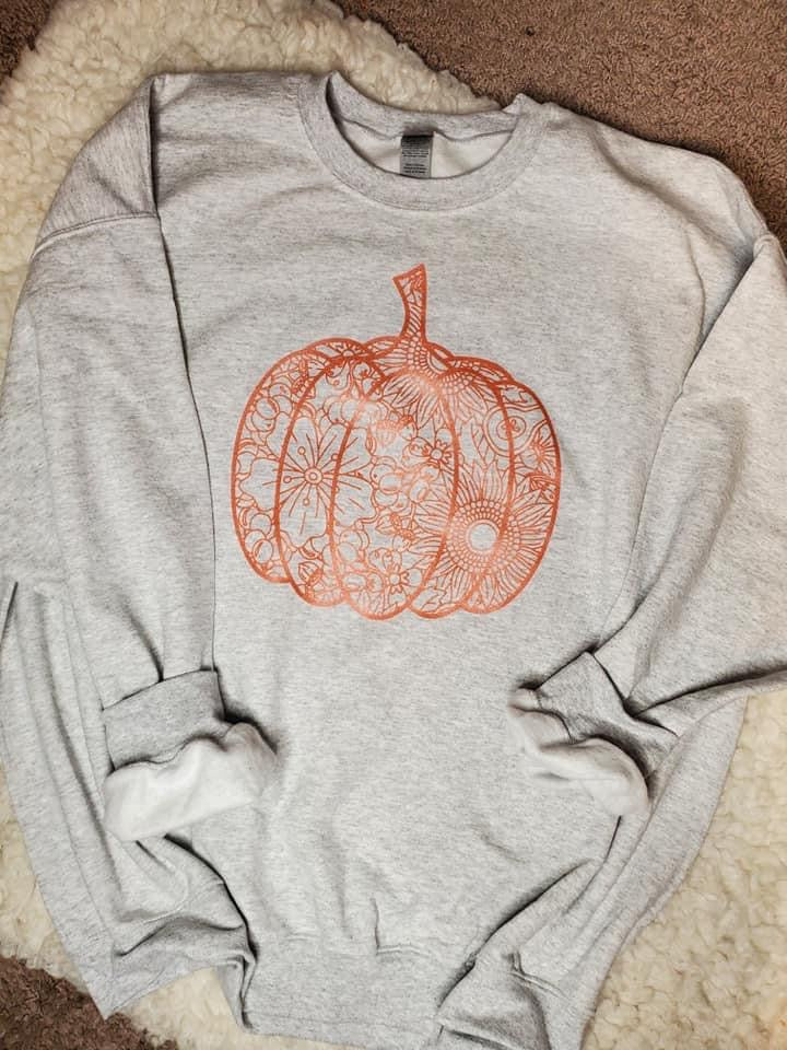 Glitter pumpkin crewneck