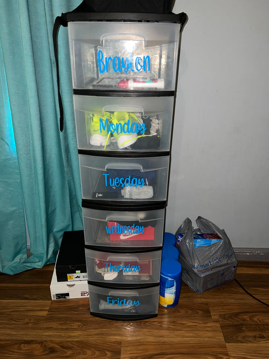 Kids clothes organizer decals